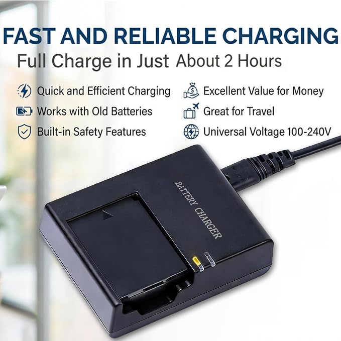 LC-E10E Quick Battery Charger for Canon LP-E10 LC-E10 LC-E10C, Compatible