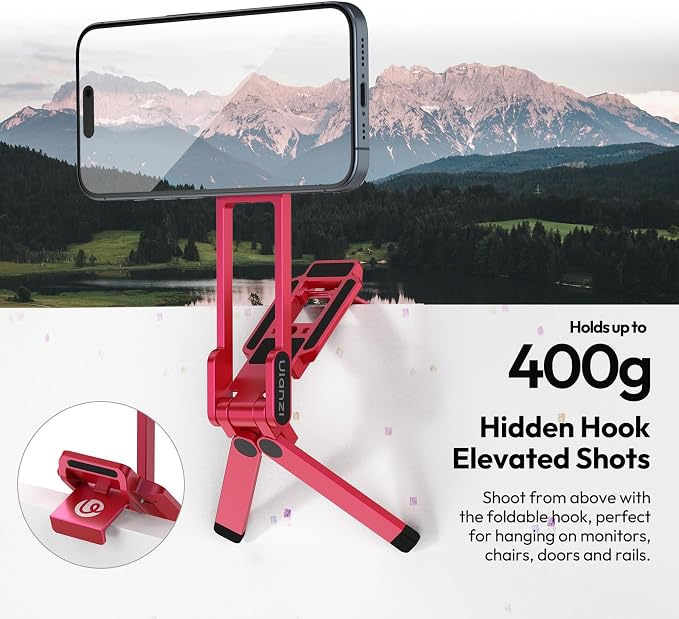 ULANZI Magnetic Phone Tripod for iPhone, MA38 Portable Phone Holder Mini Tripod