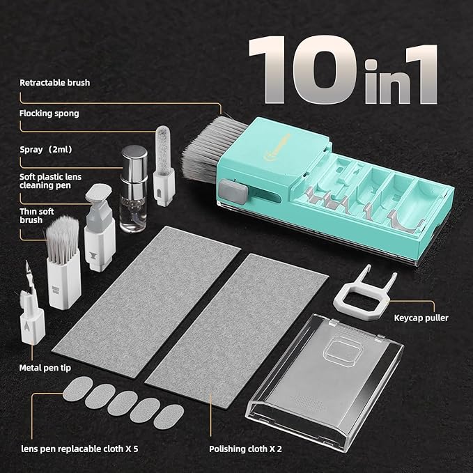Tassmpitor Laptop Screen Keyboard Cleaner Kit, All in 1 Electronics Cleaning