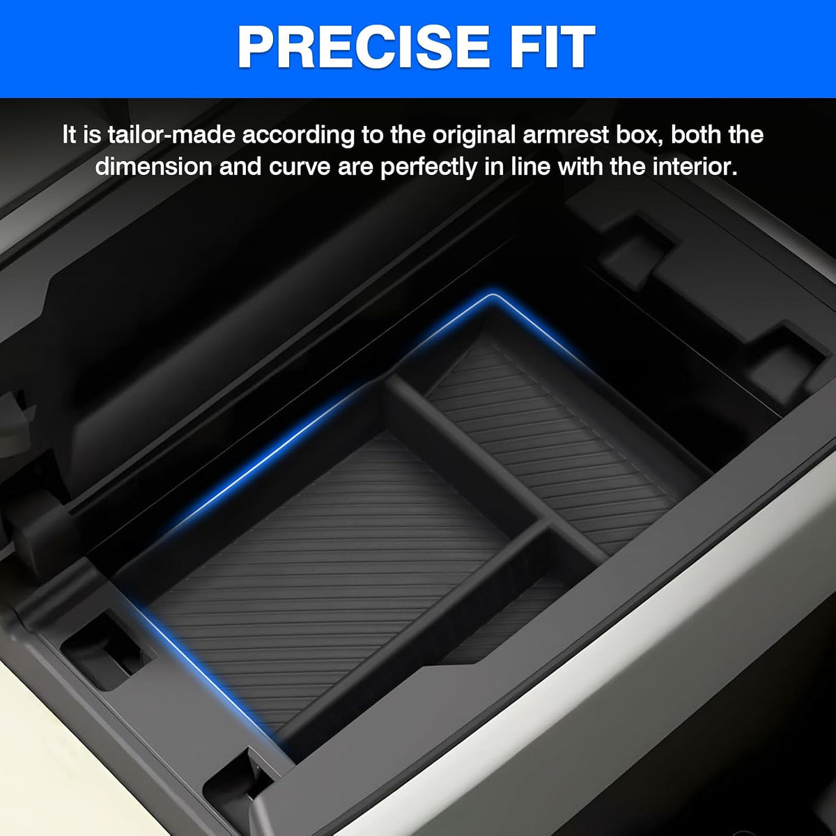 Autorder Center Console Organizer for 2024-2026 Mazda CX-90 CX90 CX-70 CX70 Accessories Armrest Storage Box Secondary Insert Tray with Anti-Slip Mat