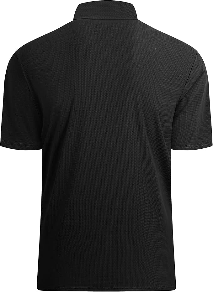 Alex Vando Mens Golf Shirt Moisture Wicking Quick-Dry Short Sleeve Casual Polo Shirts for Men