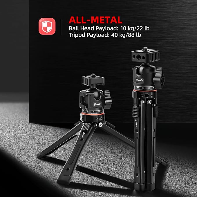 Zeadio Heavy Duty Metal Tripod Kit: