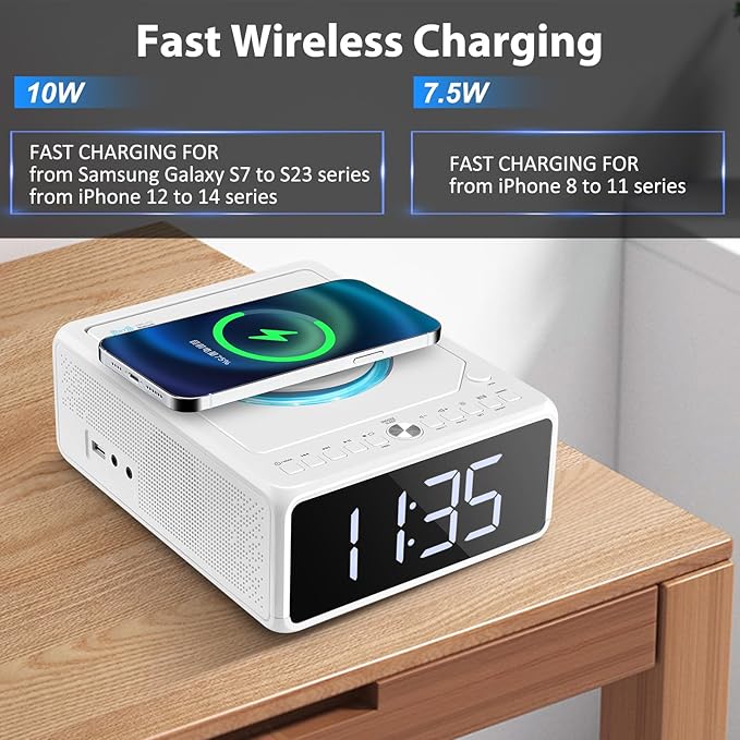 G Keni CD Player Alarm Clock Radio