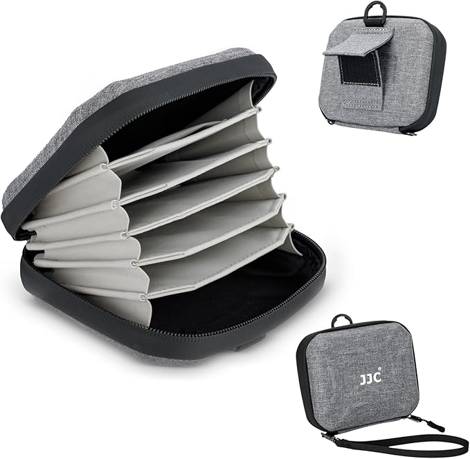 JJC Durable Hard Shell Lens Filter Case Up to 95mm, 4 Pockets Lens Filter