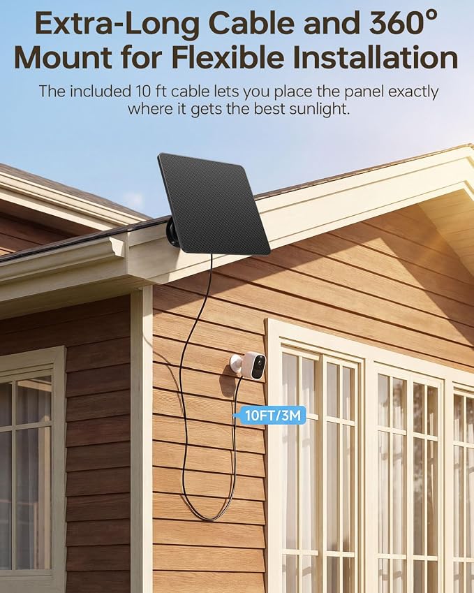 6W Solar Panel for Security Cameras – Solar Battery Charger