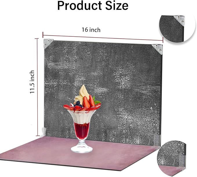 Photo Backdrop 10Pcs 20Patterns Small Product Photography Backdrops Kit Food
