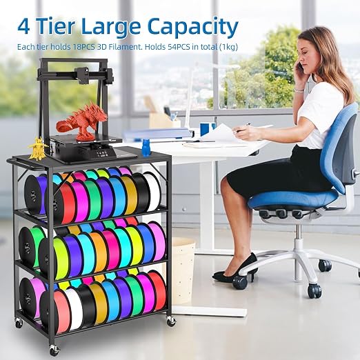 3D Printer Stand with Filament Storage Rack