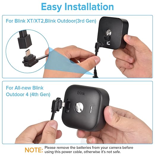 2Pack 25ft/7.5m Power Adapter for Blink Outdoor 4&&Blink XT2/XT, Weatherproof