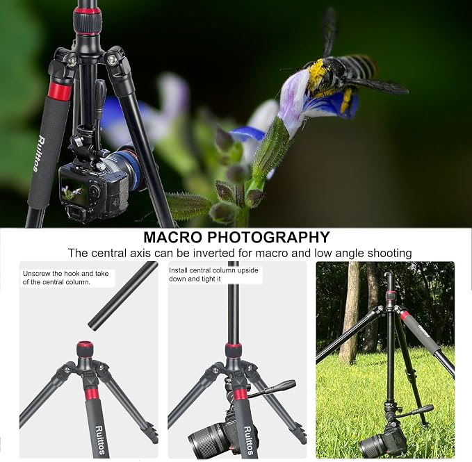 Camera Tripod, Aluminum Heavy Duty Tripod