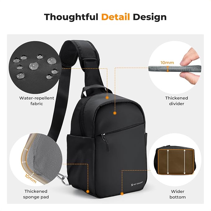 K&F CONCEPT Small Camera Bag for Photographer, Camera Sling Crossbody bag for