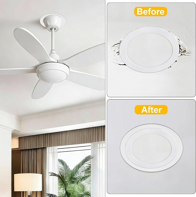 Goof Rings for 6 Inch Recessed Lights, Can Light Trim Ring Cover