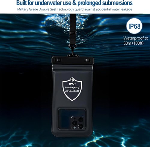 AiRunTech Waterproof Phone Pouch - Essential Protector for iPhone, Passport & Money | Ideal for Kayaking & Boating