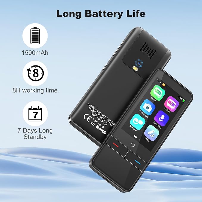 Language Translator Device No WiFi Needed, Instant Two-Way Voice Translator