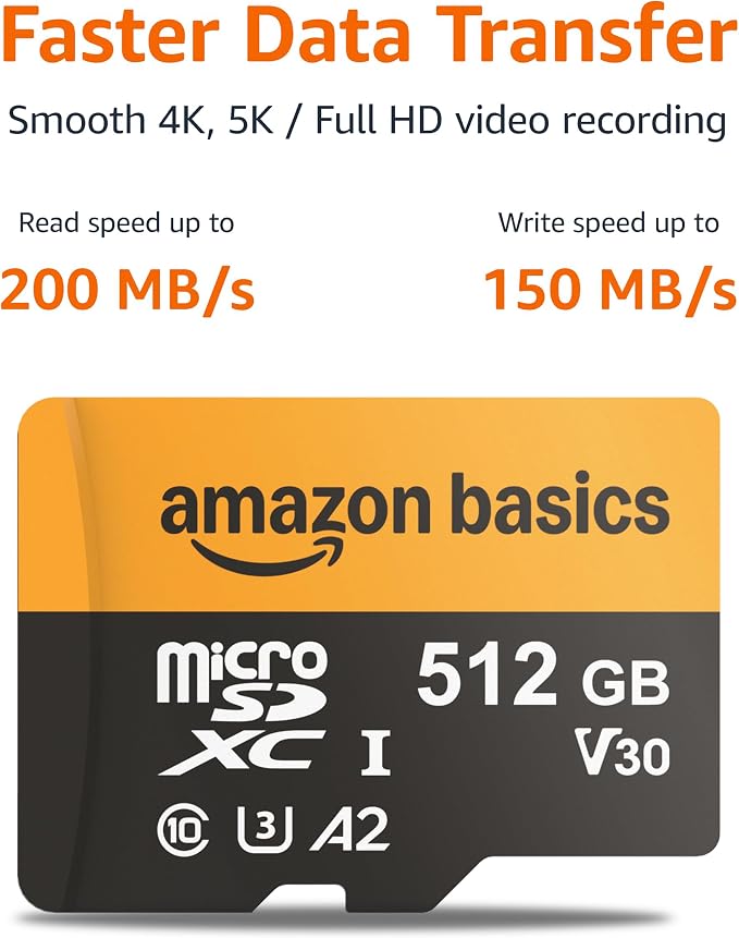 Amazon Basics 512GB microSDXC Card