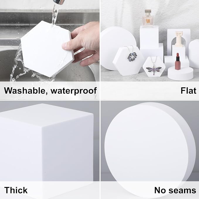 10 Pcs Geometric Cube Product Photography Props Set, Hard Foam Photography