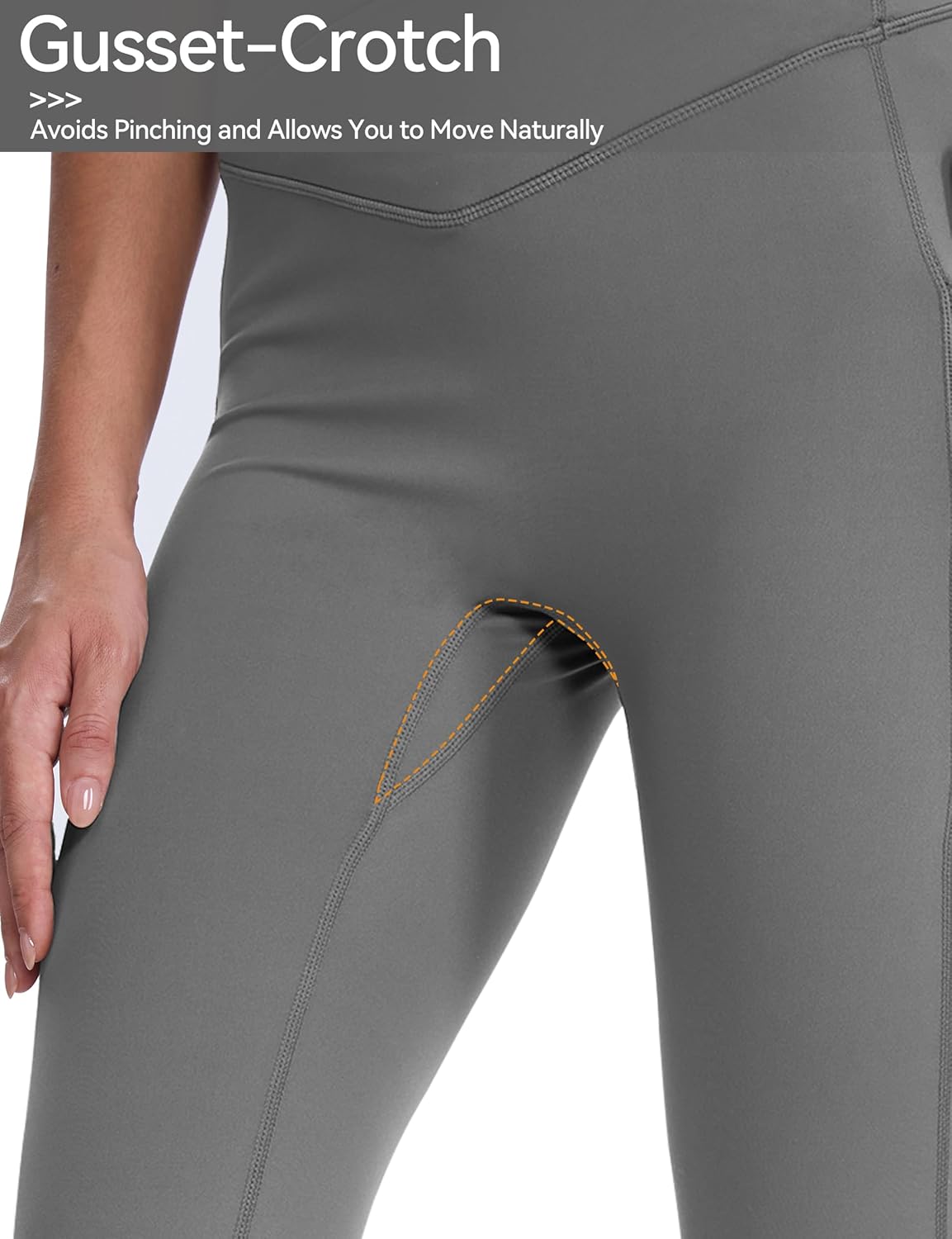 Skiennix Women's Knee-Length Capri Leggings - Stretchy Yoga Pants with Pockets for Casual Running