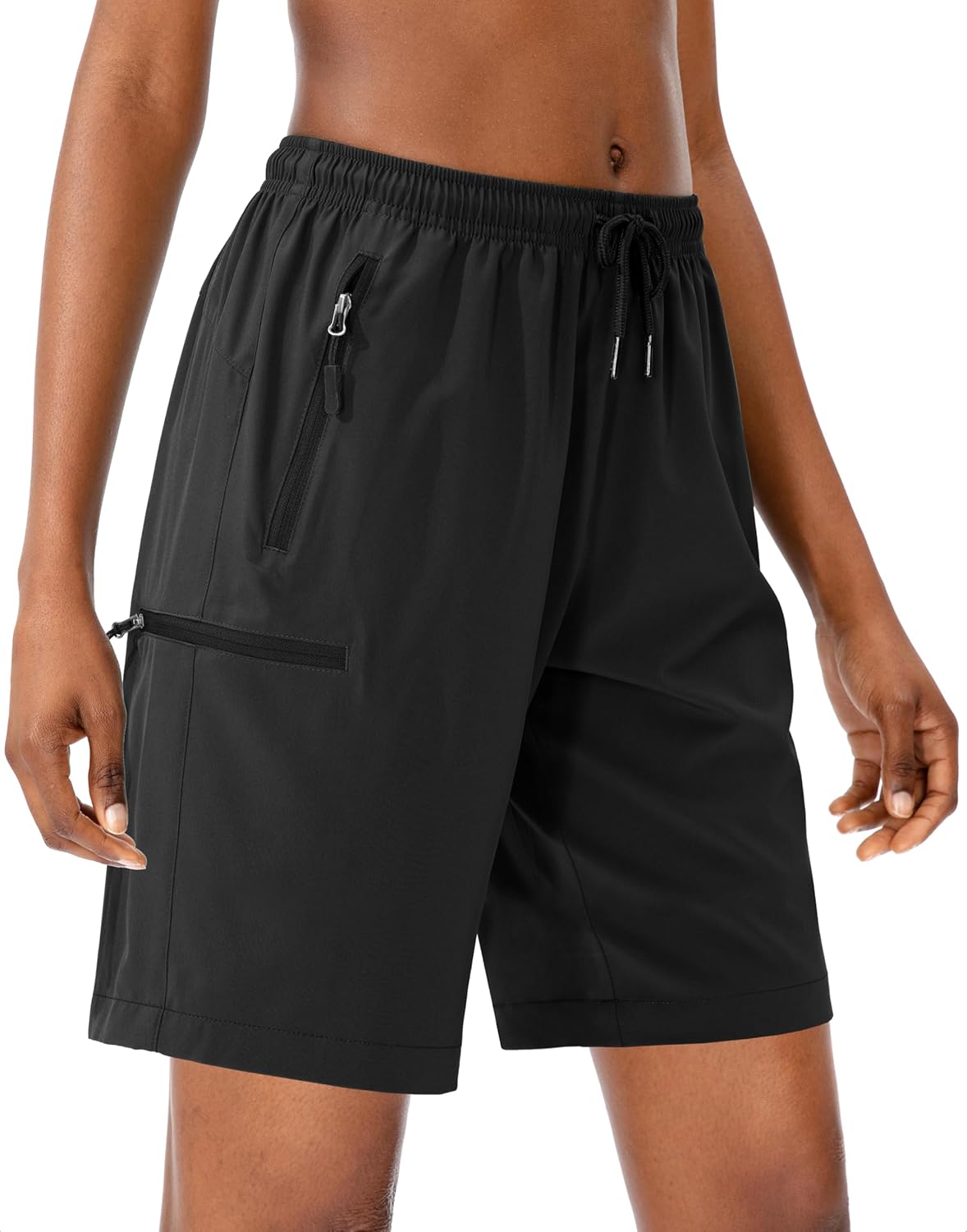 SANTINY Women's Hiking Cargo Shorts - Quick Dry & Lightweight | 5''/7''/9'' Sizes, Zipper Pockets