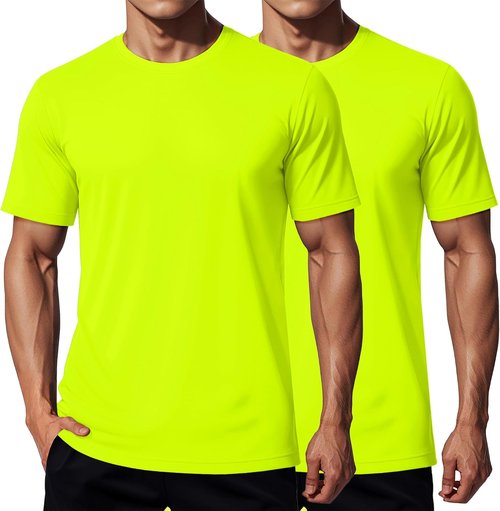 MAGCOMSEN Men's Short Sleeve Athletic Shirts - Moisture-Wicking, UPF 50+ Cooling Workout Tops | 2 Pack