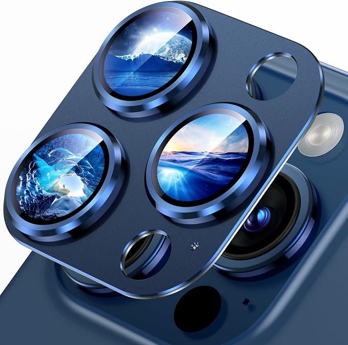 Uyiton Compatible with iPhone 15 Pro/iPhone 15 Pro Max Camera Lens Protector