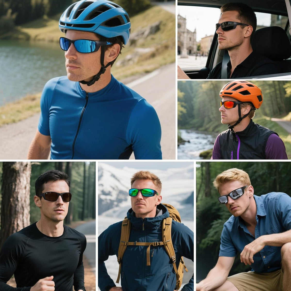 Skiennix Sports Polarized Sunglasses - UV Protection for Driving, Running, Cycling & Fishing
