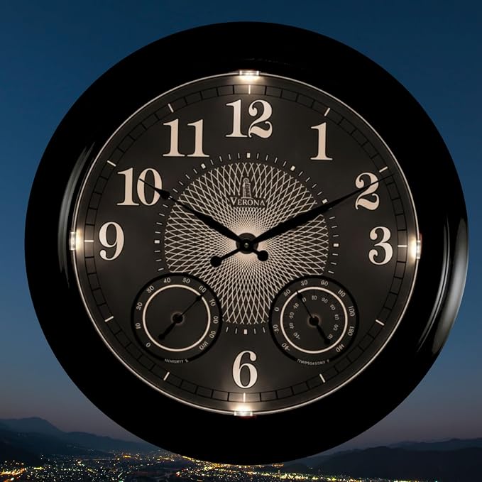 24 inch Illuminated Outdoor Clock