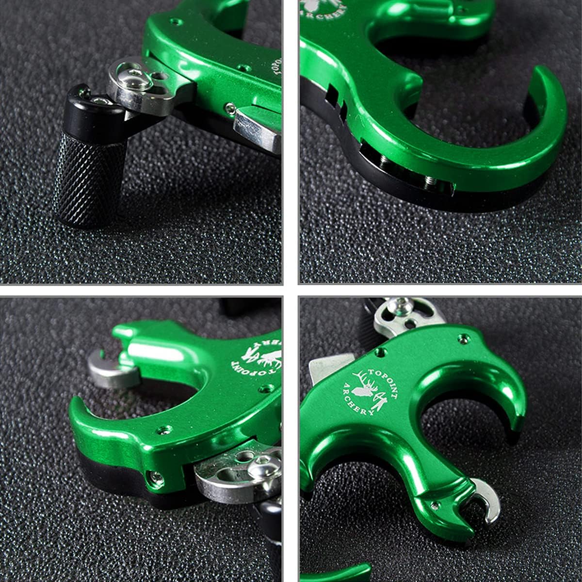 Skiennix Compound Bow Release Aid - Adjustable 3/4 Finger Automatic Thumb Trigger for Archery Training