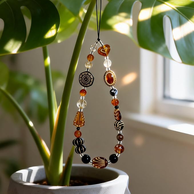 Cute Beaded Camera Wrist Strap for Phone, Digital Camera Charm Lanyard