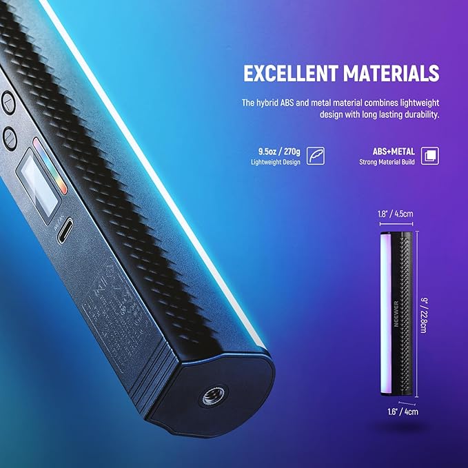 NEEWER RGB Light Wand, Magnetic Handheld Photography Video Light Stick