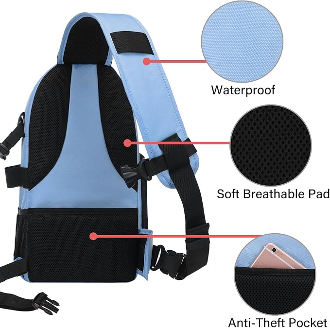 MOSISO Camera Sling Bag, DSLR/SLR/Mirrorless Camera Case Shockproof Photography