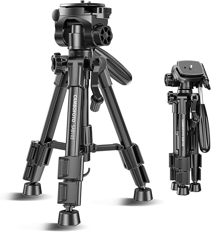CAMBOFOTO 30"-Camera-Tripod, Porfessional Aluminum Heavy Duty Tripod Stand