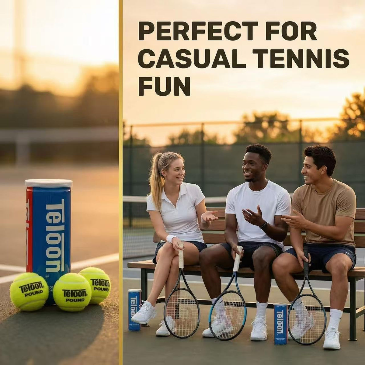 Teloon Tennis Balls - Professional Tournament Quality | Durable & High Performance