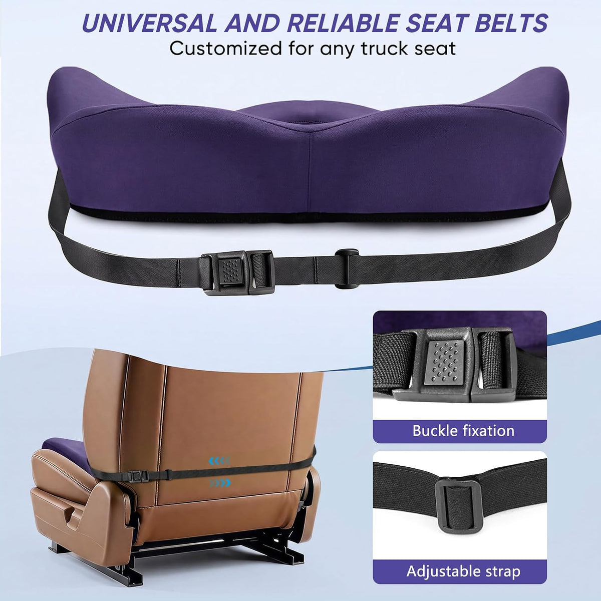 Truck Seat Cushion for Truck Drivers， Comfortable Driving Support Pad