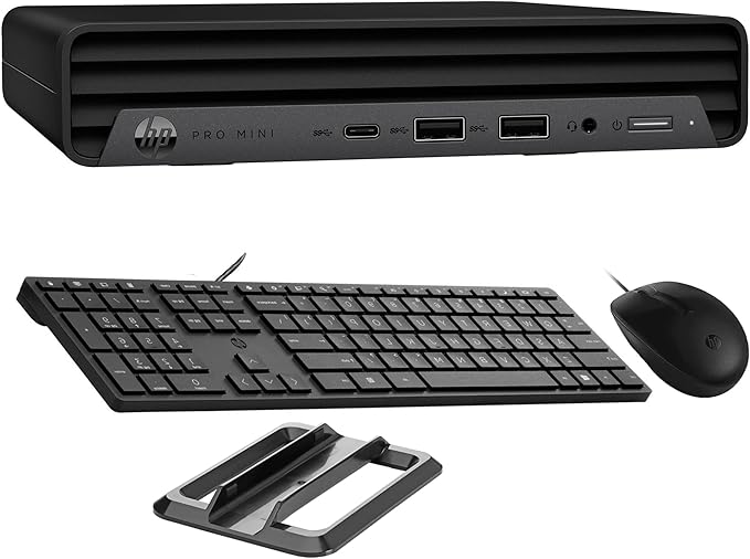 HP Prodesk 400 Mini PC, i7-12700T, 32GB DDR4 RAM, 1TB SSD, Windows 11 Pro | Ultra-Compact & Silent Design Desktop Computer for Business, 3X 4K Display Support, Wired Keyboard & Mouse & Stand