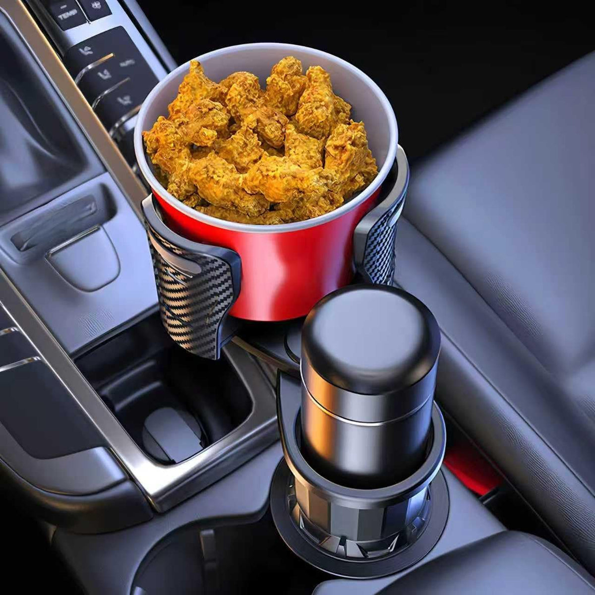 Car Cup Holder Expander for VW New Beetle (1998-2010), Dual Cup Holder Organizer Automotive Drink Holder Adapter Robust Interior Accessories