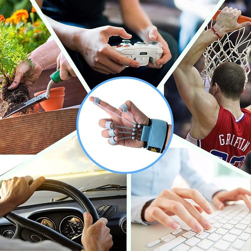 Finger Strengthener Hand Grip Strength Trainer Finger Extension Stretcher Exerciser Hand Rehab Work Out Relieve Pain Arthritis and Grip Training Krdebasai 40LB