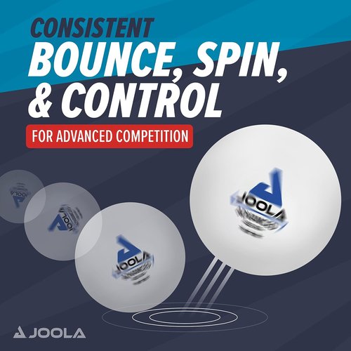 JOOLA 3 Star Table Tennis Balls - 40+mm Regulation Ping Pong Balls in 12, 60, or 120 Pack | Ideal for Competition & Recreation