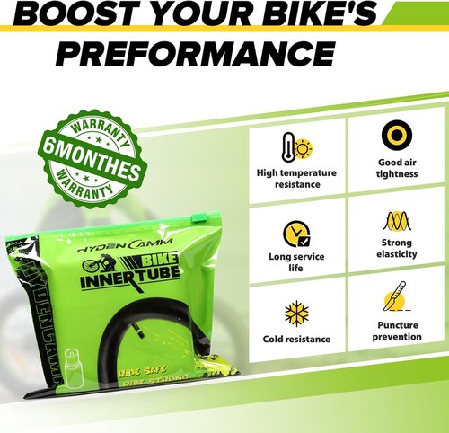 Bike Tube 2-Pack | 20/26 Inch Butyl Inner Tubes with 35mm AV Schrader Valve & Tire Levers