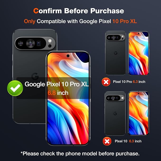 LK 2 Pack for Google Pixel 10 Pro XL Screen Protector + 2 Pack Camera Lens