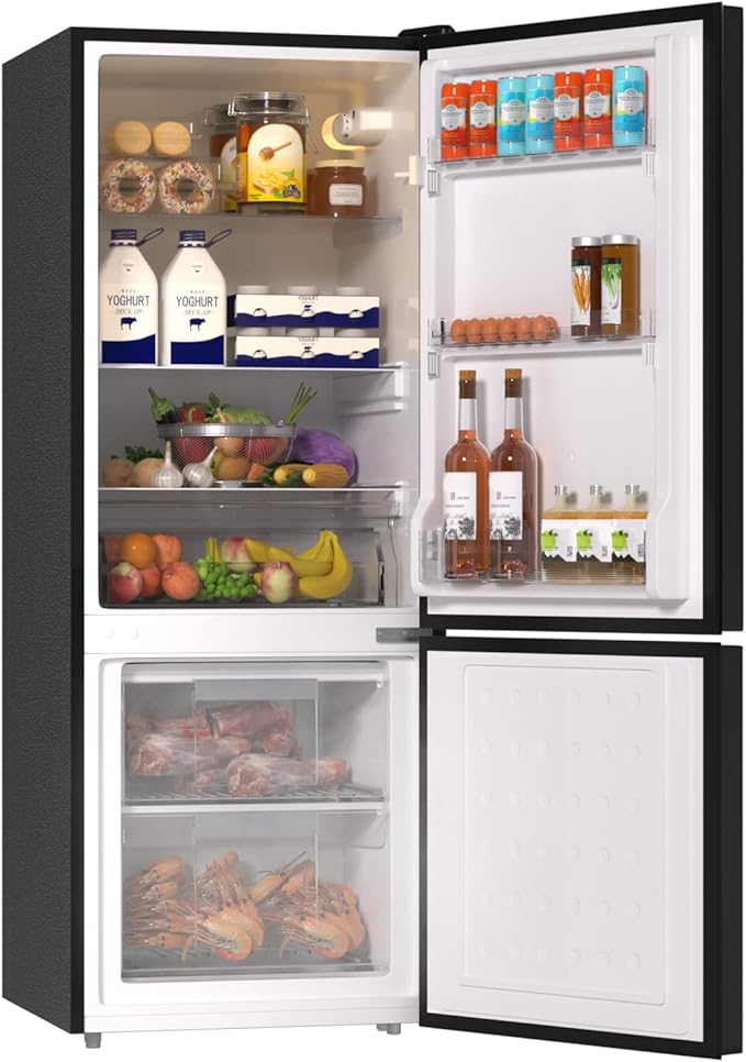 Apartment 7.1 Cu.Ft Refrigerator with Bottom Freezer Silver | Office Fridge with Bottom Freezer, Large Capacity, Energy Saving, Adjustable Thermostat, Low Noise