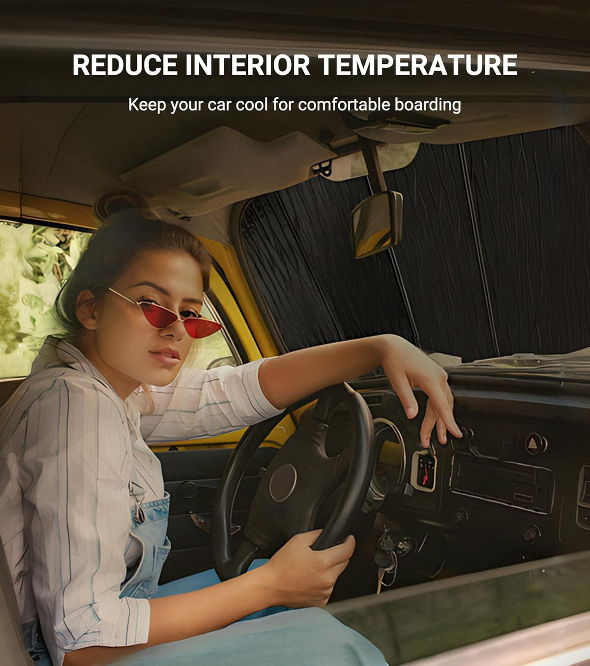 Pigenius Windshield Sunshade for Mercedes-Benz GLE SUV 2016-2019, GLS SUV 2017-2019 Front Window Shade - AstraGuard