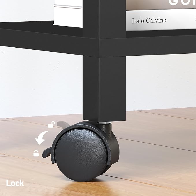 TUTOTAK 3 Tier Printer Stand, Rolling Printer Cart