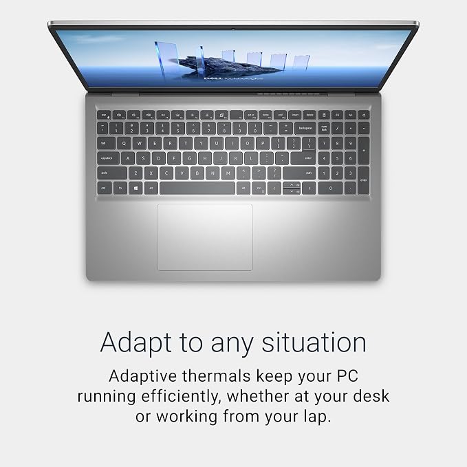 Dell 15.6" Laptop DC15250, FHD, Intel Core i5 1334U, Windows 11 Home | 1920x1080 Display, 120Hz, Intel UHD Graphics, DDR4, 512GB SSD, Wi‑Fi 6, Bluetooth, Backlit Keyboard, Platinum Silver