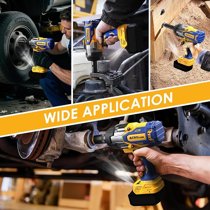 Cordless Impact Wrench Compatible with DEWALT 20V MAX Battery， 1/2” 1700FT-LBS Brushless High Torque Impact Driver, Auto-Stop Reverse, Variable Speed Heavy Duty Impact Gun(Bare Tool)