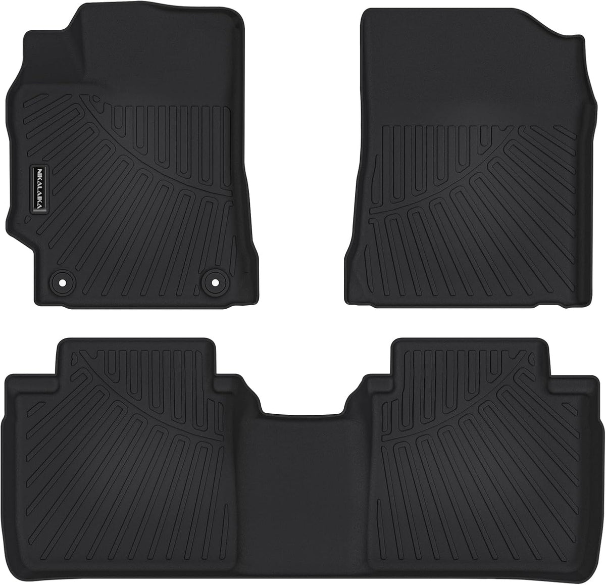 Floor Mats for 2012-2017 Toyota Camry (Include Hybrid) All Weather Protection TPE Rubber Full Set Automotive Floor Liners for 2017 Camry Hybrid Accessories, Odorless Anti-Slip, 1st & 2nd Row, Black
