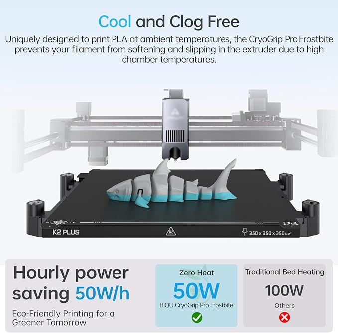 BIQU CryoGrip Pro Frostbite for K2 Plus 370x370mm Cold Build Plate Room