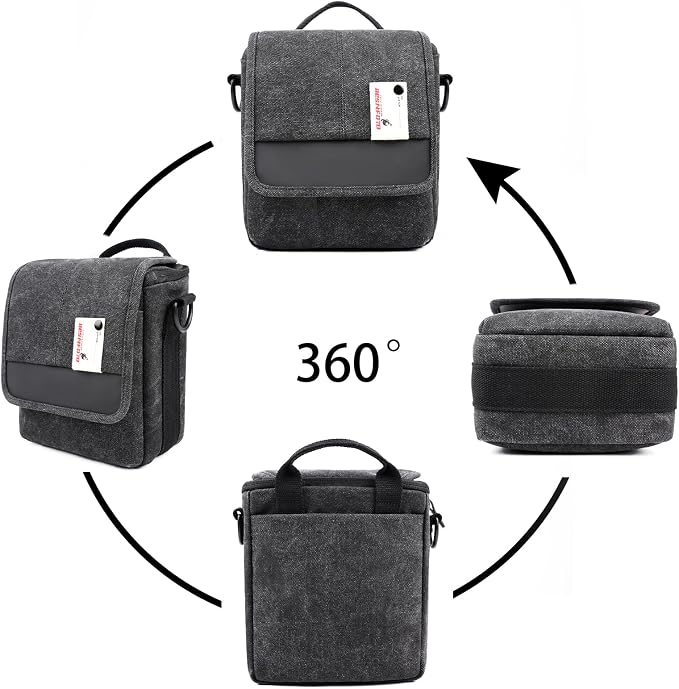 Besnfoto Mirrorless Camera Shoulder Bag Small Messenger Case Waist Bag