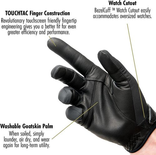 First Tactical Men's Lightweight Patrol Gloves - Skin Tight Goatskin Palm & Touchscreen Capability