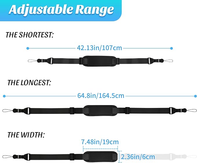 Padded iPad Binocular Camera Shoulder Strap, Nylon Neck Lanyard Strap