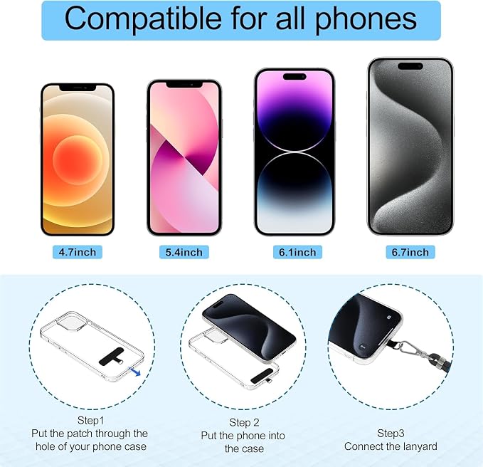 takyu Cell Phone Lanyard, Crossbody Phone Lanyard 1 Pack Adjustable Neck Strap