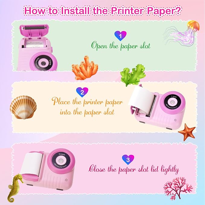 Kids Camera Instant Print, 3.5 Inch Screen Kids Digital Camera Instant